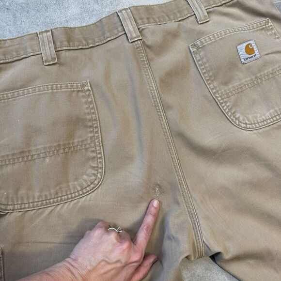 CARHARTT 40x30 Carpenter B324 DKH Relaxed Fit Twill Utitlity Work Pants Tan M - Picture 16 of 16